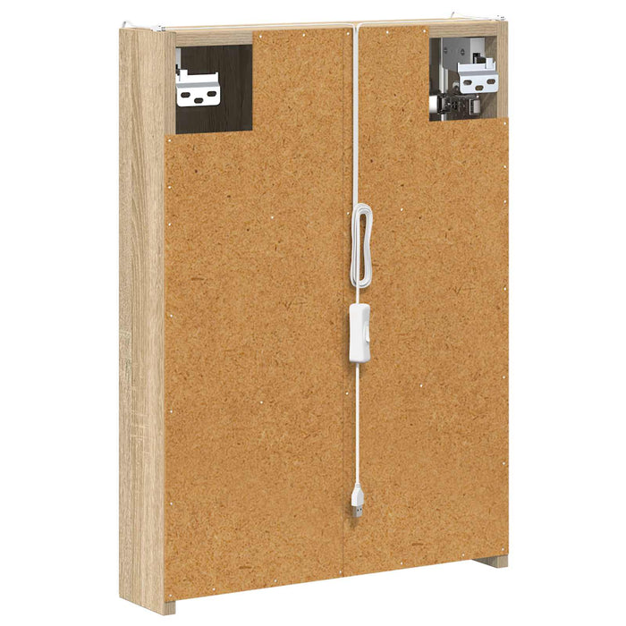 Dulap cu oglindă pentru baie Stejar Sonoma 43 x 11,5 x 60,5 cm - WALTI WALTI