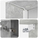 Dulap cu oglindă pentru baie Gri din beton 43 x 11,5 x 60,5 cm - WALTI WALTI