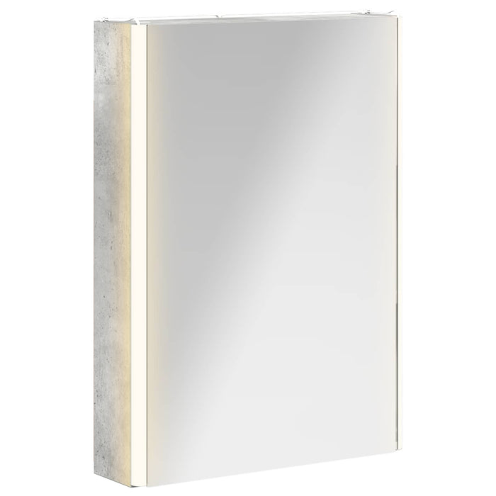 Dulap cu oglindă pentru baie Gri din beton 43 x 11,5 x 60,5 cm - WALTI WALTI