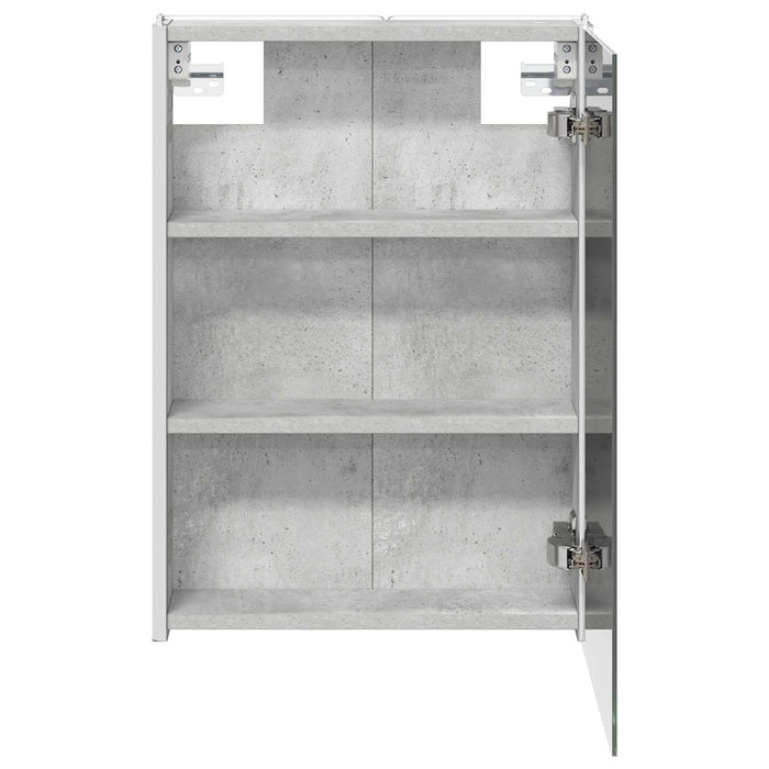 Dulap cu oglindă pentru baie Gri din beton 43 x 11,5 x 60,5 cm - WALTI WALTI