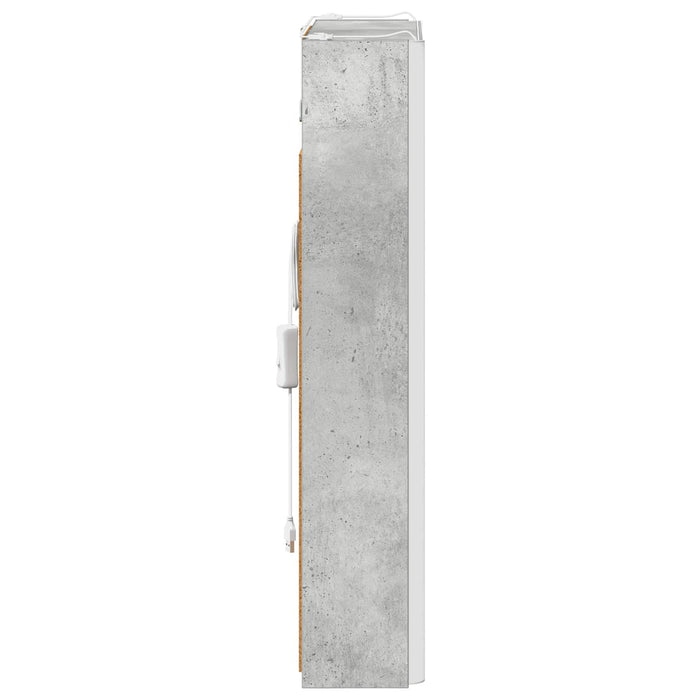 Dulap cu oglindă pentru baie Gri din beton 43 x 11,5 x 60,5 cm - WALTI WALTI