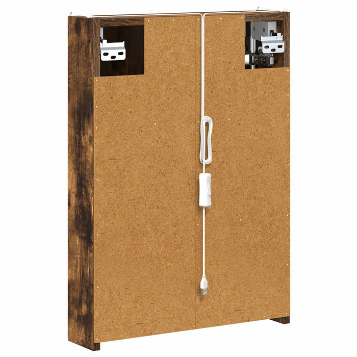 Dulap cu oglindă pentru baie Stejar fumuriu 43 x 11,5 x 60,5 cm - WALTI WALTI