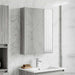 Dulap cu oglindă pentru baie Gri Sonoma 43 x 11,5 x 60,5 cm - WALTI WALTI