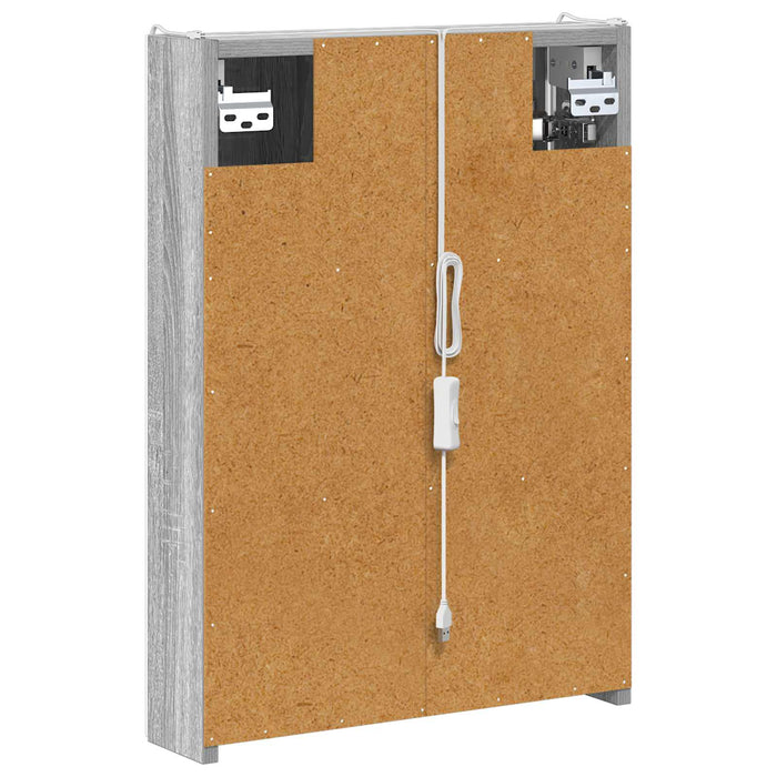 Dulap cu oglindă pentru baie Gri Sonoma 43 x 11,5 x 60,5 cm - WALTI WALTI