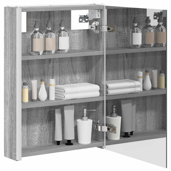 Dulap cu oglindă pentru baie Gri Sonoma 43 x 11,5 x 60,5 cm - WALTI WALTI