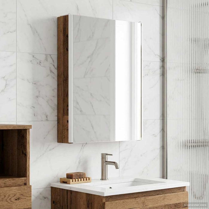 Dulap cu oglindă pentru baie Lemn vechi 43 x 11,5 x 60,5 cm - WALTI WALTI