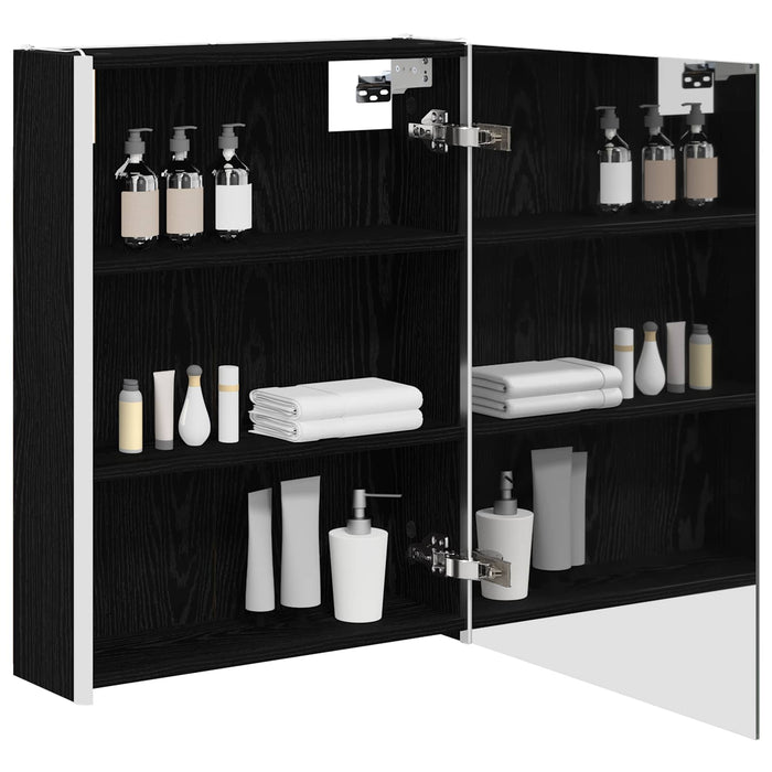 Dulap cu oglindă pentru baie Stejar Negru 53,5 x 15,5 x 70 cm - WALTI WALTI