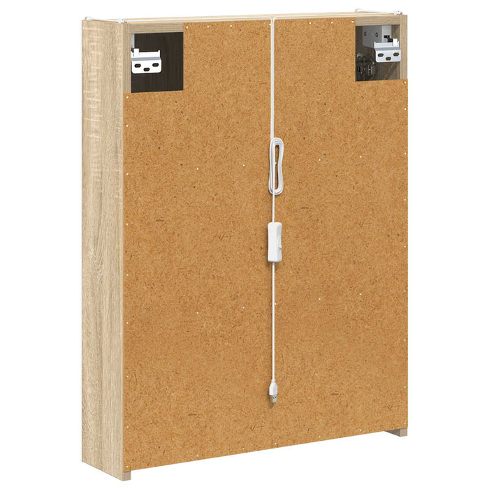Dulap cu oglindă pentru baie Stejar Sonoma 53,5 x 15,5 x 70 cm - WALTI WALTI