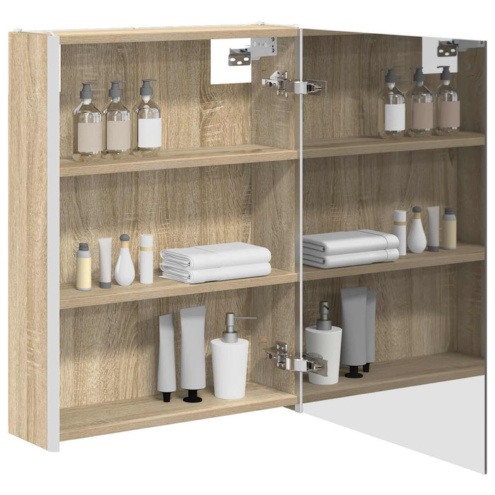 Dulap cu oglindă pentru baie Stejar Sonoma 53,5 x 15,5 x 70 cm - WALTI WALTI