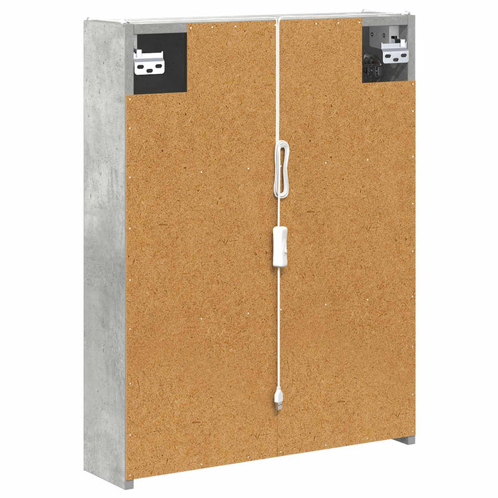 Dulap cu oglindă pentru baie Gri din beton 53,5 x 15,5 x 70 cm - WALTI WALTI