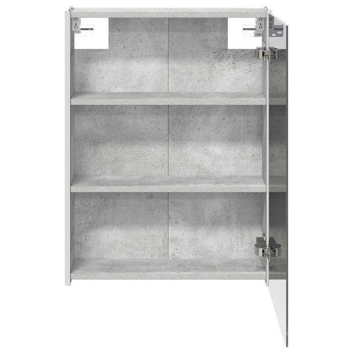Dulap cu oglindă pentru baie Gri din beton 53,5 x 15,5 x 70 cm - WALTI WALTI