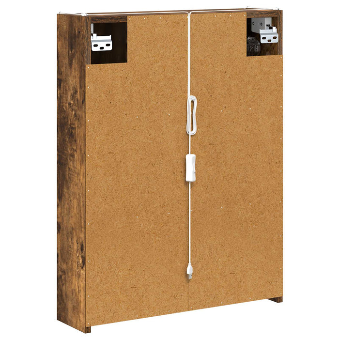 Dulap cu oglindă pentru baie Stejar fumuriu 73.5 x 15.5 x 70 cm - WALTI WALTI
