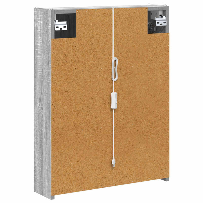 Dulap cu oglindă pentru baie Gri Sonoma 53,5 x 15,5 x 70 cm - WALTI WALTI