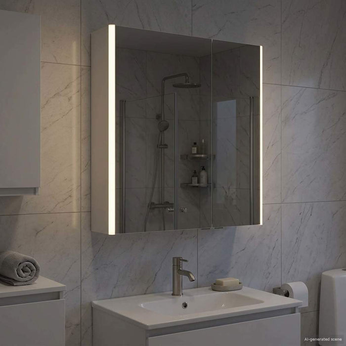 Dulap cu oglindă pentru baie Alb 63,5 x 15,5 x 70 cm - WALTI WALTI