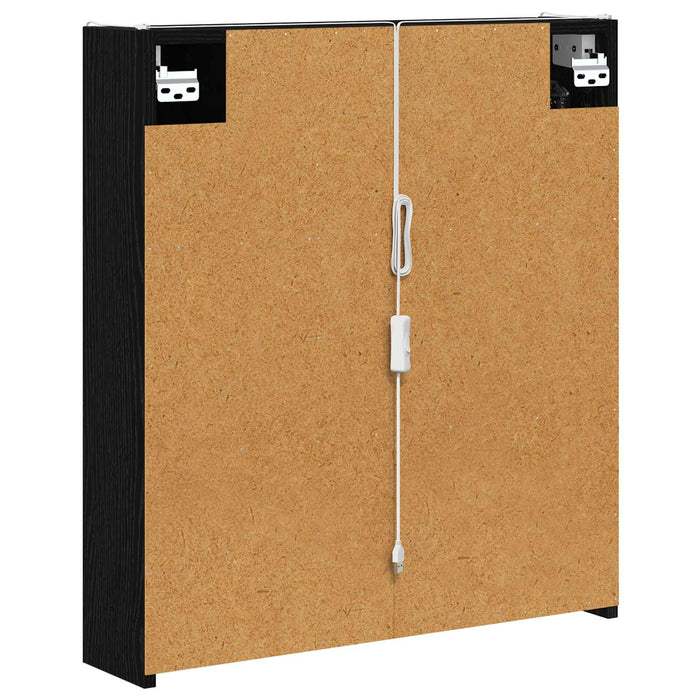 Dulap cu oglindă pentru baie Stejar Negru 63,5 x 15,5 x 70 cm - WALTI WALTI