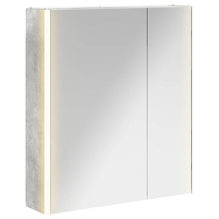 Dulap cu oglindă pentru baie Gri din beton 63,5 x 15,5 x 70 cm - WALTI WALTI