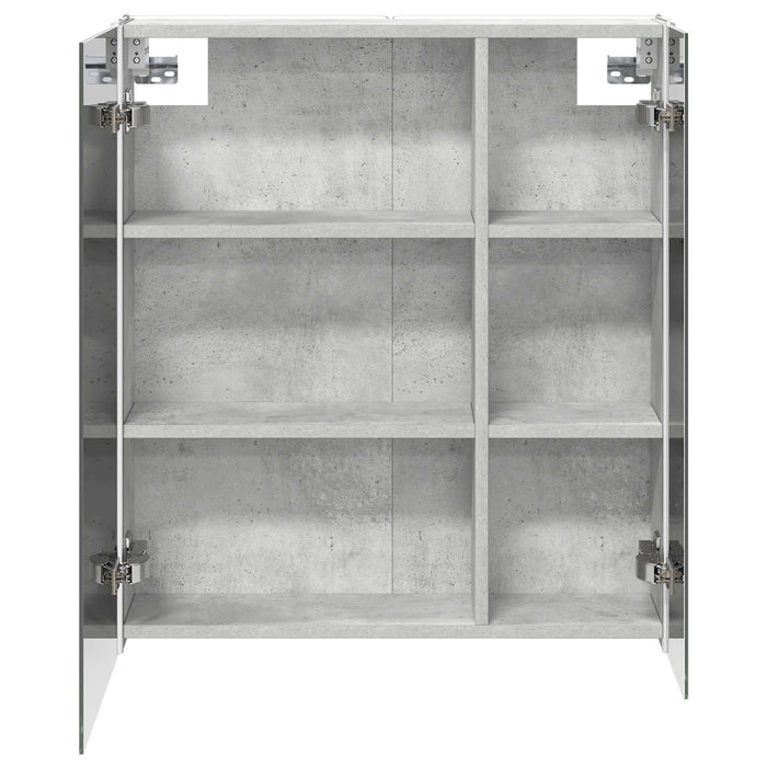 Dulap cu oglindă pentru baie Gri din beton 63,5 x 15,5 x 70 cm - WALTI WALTI