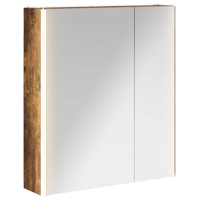 Dulap cu oglindă pentru baie Stejar fumuriu 63,5 x 15,5 x 70 cm - WALTI WALTI