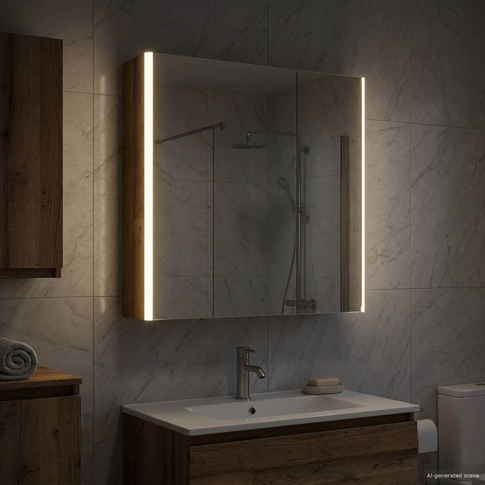 Dulap cu oglindă pentru baie Lemn vechi 63,5 x 15,5 x 70 cm - WALTI WALTI