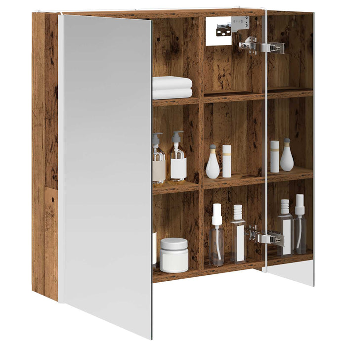 Dulap cu oglindă pentru baie Lemn vechi 63,5 x 15,5 x 70 cm - WALTI WALTI