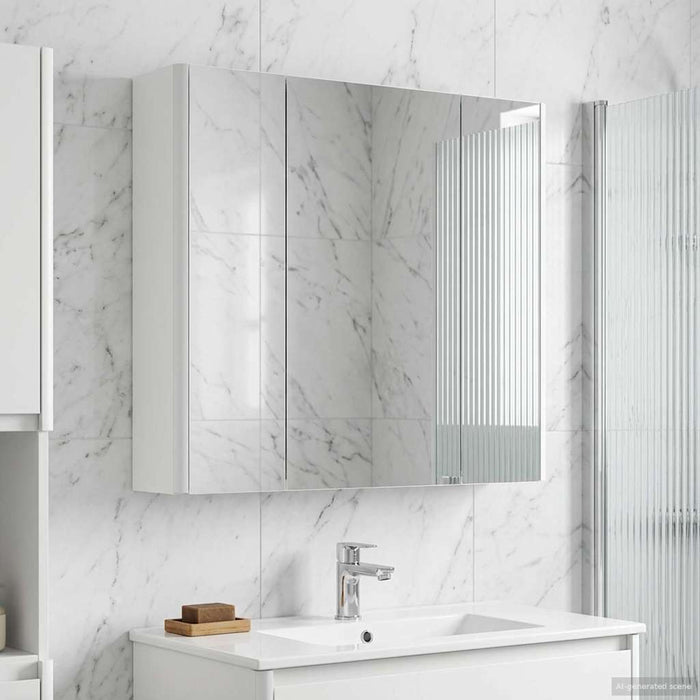 Dulap cu oglindă pentru baie Alb 63,5 x 15,5 x 60,5 cm - WALTI WALTI