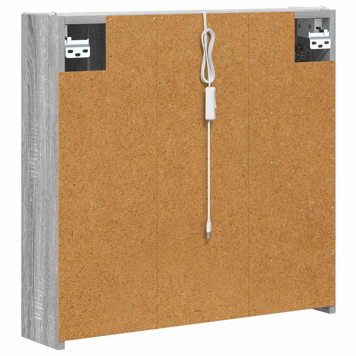 Dulap cu oglindă pentru baie Gri Sonoma 63,5 x 15,5 x 60,5 cm - WALTI WALTI