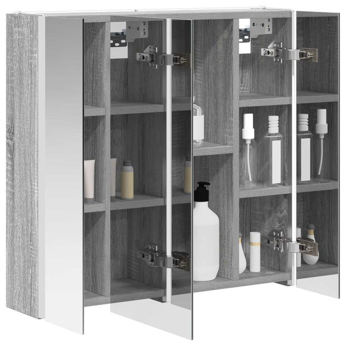 Dulap cu oglindă pentru baie Gri Sonoma 63,5 x 15,5 x 60,5 cm - WALTI WALTI
