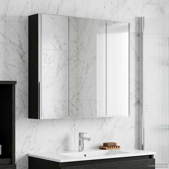 Dulap cu oglindă pentru baie Stejar Negru 73.5 x 15.5 x 70 cm - WALTI WALTI