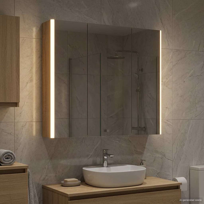 Dulap cu oglindă pentru baie Stejar Sonoma 73.5 x 15.5 x 70 cm - WALTI WALTI