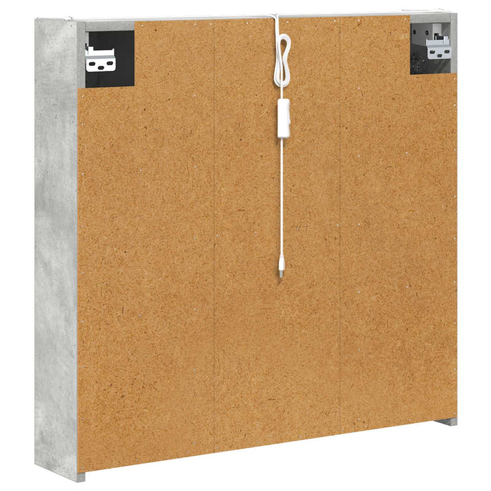 Dulap cu oglindă pentru baie Gri din beton 73.5 x 15.5 x 70 cm - WALTI WALTI