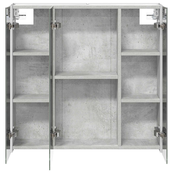 Dulap cu oglindă pentru baie Gri din beton 73.5 x 15.5 x 70 cm - WALTI WALTI