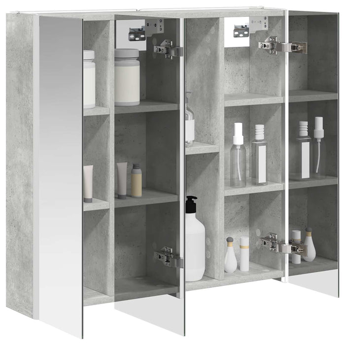 Dulap cu oglindă pentru baie Gri din beton 73.5 x 15.5 x 70 cm - WALTI WALTI