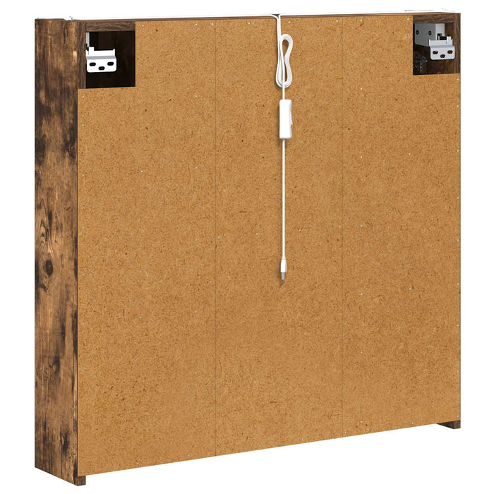 Dulap cu oglindă pentru baie Stejar fumuriu 73.5 x 15.5 x 70 cm - WALTI WALTI