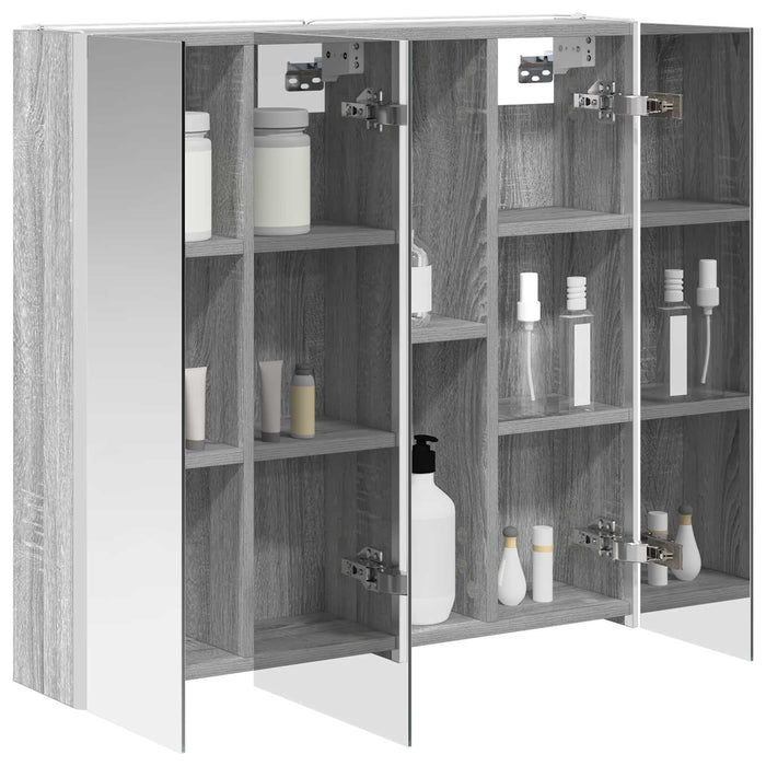 Dulap cu oglindă pentru baie Gri Sonoma 73.5 x 15.5 x 70 cm - WALTI WALTI