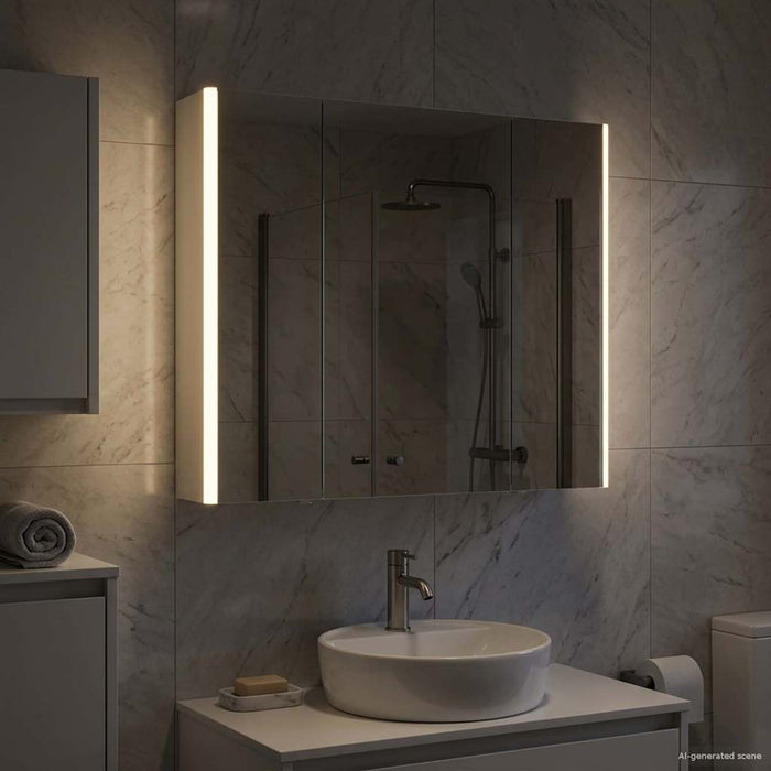 Dulap cu oglindă pentru baie Alb 83,5 x 15,5 x 70 cm - WALTI WALTI