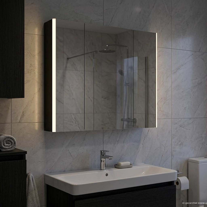 Dulap cu oglindă pentru baie Stejar Negru 83,5 x 15,5 x 70 cm - WALTI WALTI