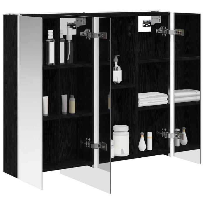 Dulap cu oglindă pentru baie Stejar Negru 83,5 x 15,5 x 70 cm - WALTI WALTI