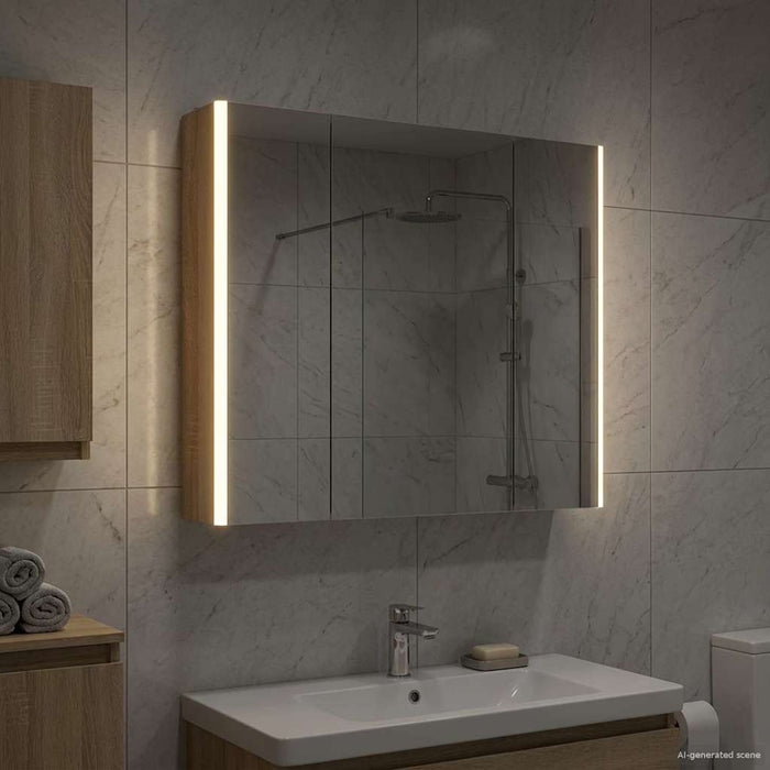 Dulap cu oglindă pentru baie Stejar Sonoma 83,5 x 15,5 x 70 cm - WALTI WALTI