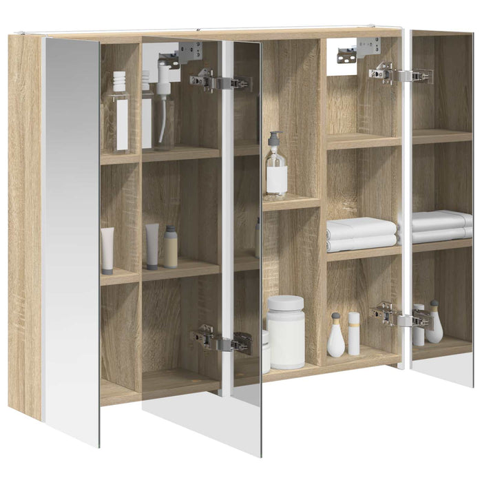 Dulap cu oglindă pentru baie Stejar Sonoma 83,5 x 15,5 x 70 cm - WALTI WALTI