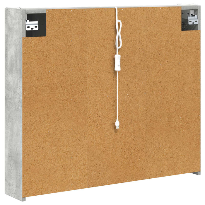 Dulap cu oglindă pentru baie Gri din beton 83,5 x 15,5 x 70 cm - WALTI WALTI
