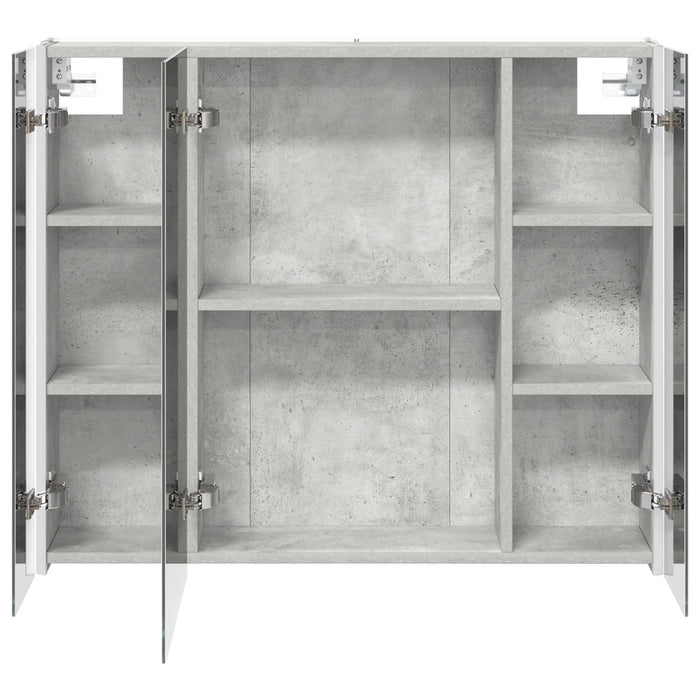 Dulap cu oglindă pentru baie Gri din beton 83,5 x 15,5 x 70 cm - WALTI WALTI