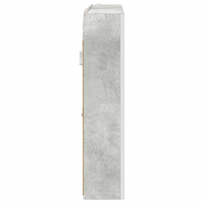 Dulap cu oglindă pentru baie Gri din beton 83,5 x 15,5 x 70 cm - WALTI WALTI