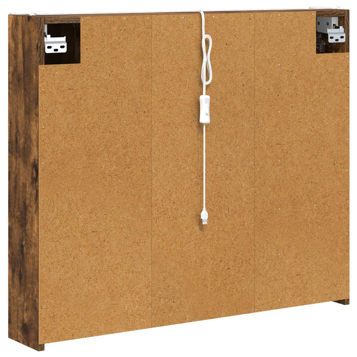 Dulap cu oglindă pentru baie Stejar fumuriu 83,5 x 15,5 x 70 cm - WALTI WALTI