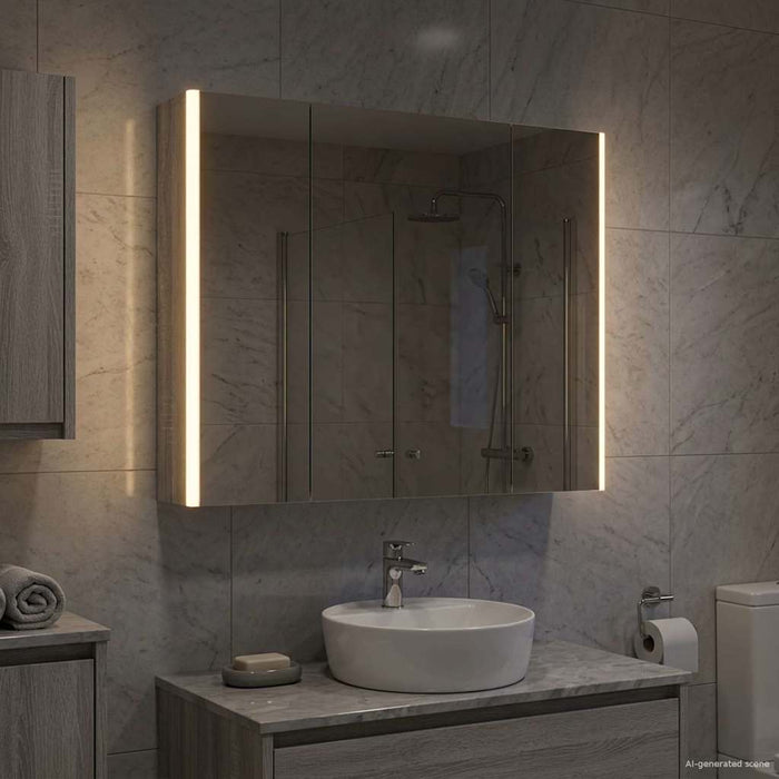 Dulap cu oglindă pentru baie Gri Sonoma 83,5 x 15,5 x 70 cm - WALTI WALTI