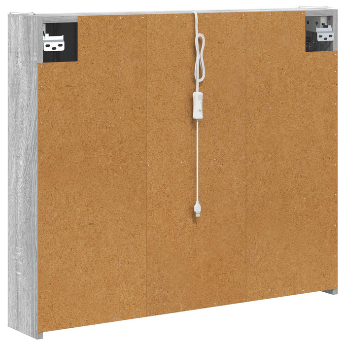 Dulap cu oglindă pentru baie Gri Sonoma 83,5 x 15,5 x 70 cm - WALTI WALTI