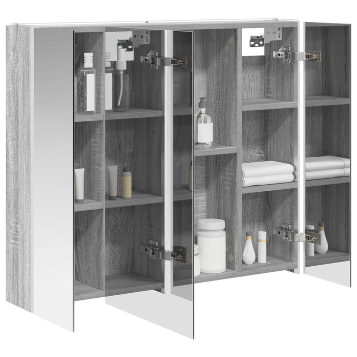 Dulap cu oglindă pentru baie Gri Sonoma 83,5 x 15,5 x 70 cm - WALTI WALTI