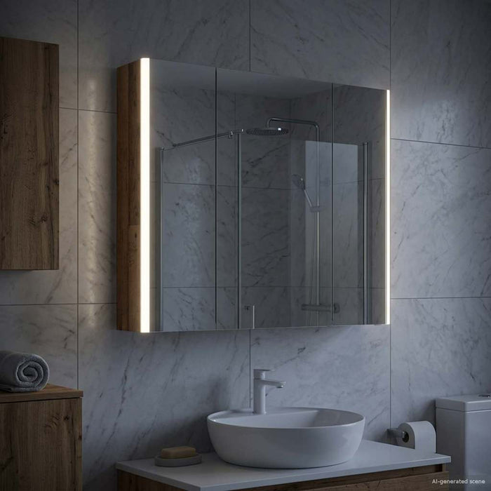 Dulap cu oglindă pentru baie Lemn vechi 83,5 x 15,5 x 70 cm - WALTI WALTI