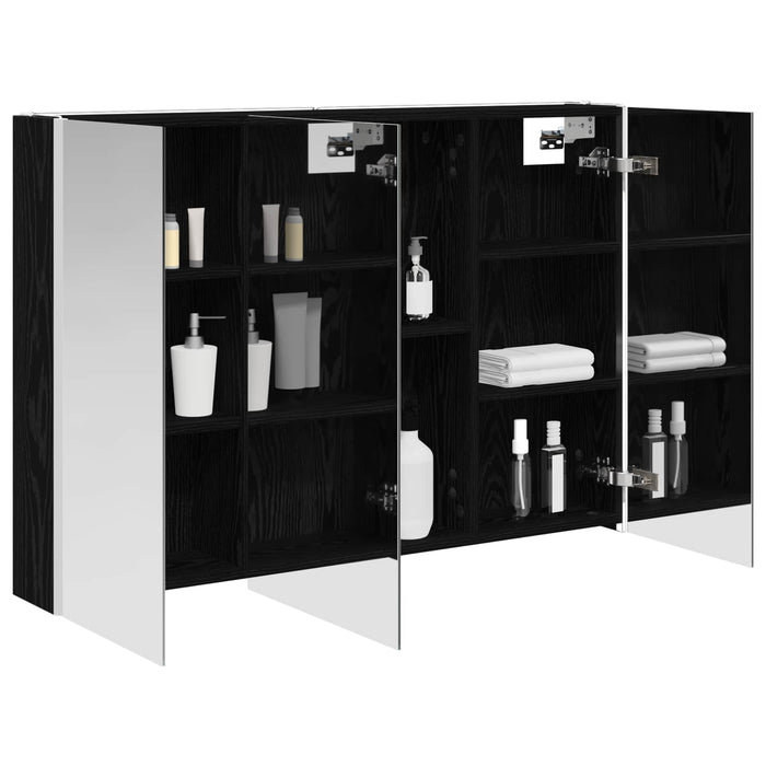 Dulap cu oglindă pentru baie Stejar Negru 103,5 x 15,5 x 70 cm - WALTI WALTI