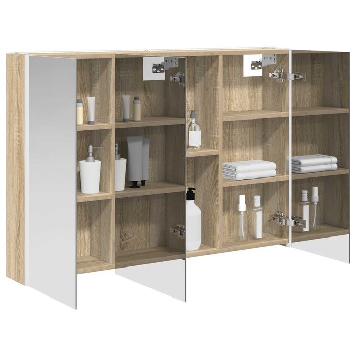 Dulap cu oglindă pentru baie Stejar Sonoma 103,5 x 15,5 x 70 cm - WALTI WALTI