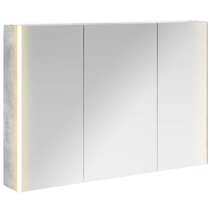 Dulap cu oglindă pentru baie Gri din beton 103,5 x 15,5 x 70 cm - WALTI WALTI